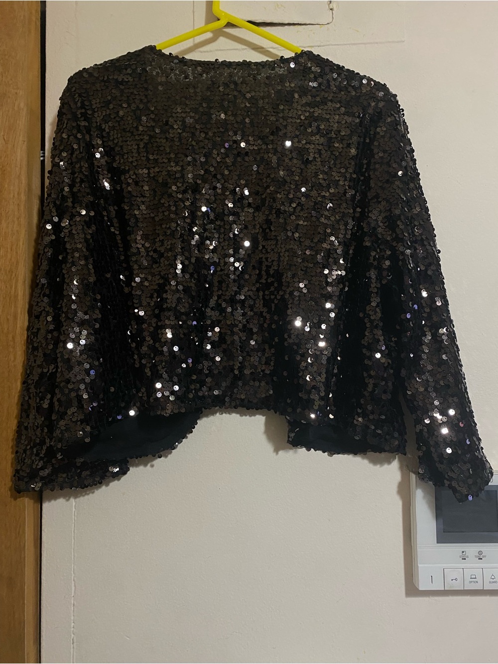Joan Rivers Black Sequin Cropped Jacket , New.Open to Offers!!